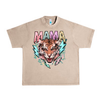 French Oak Mama tiger lightning bolt Urban Heavy Tee - HowdyJamesFarm