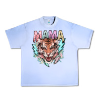 Grape Ice Mama tiger lightning bolt Urban Heavy Tee - HowdyJamesFarm