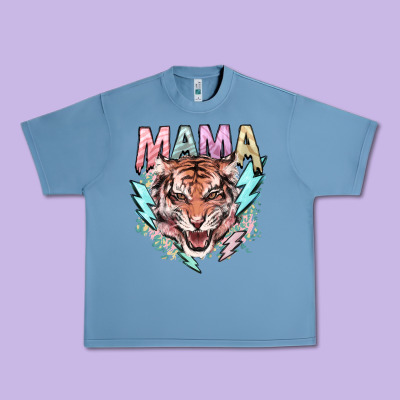 Mama Tiger Lightning Bolt Urban Heavy Tee Designed By Howdyjamesfarm