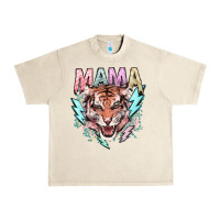 Sandshell Mama tiger lightning bolt Urban Heavy Tee - HowdyJamesFarm