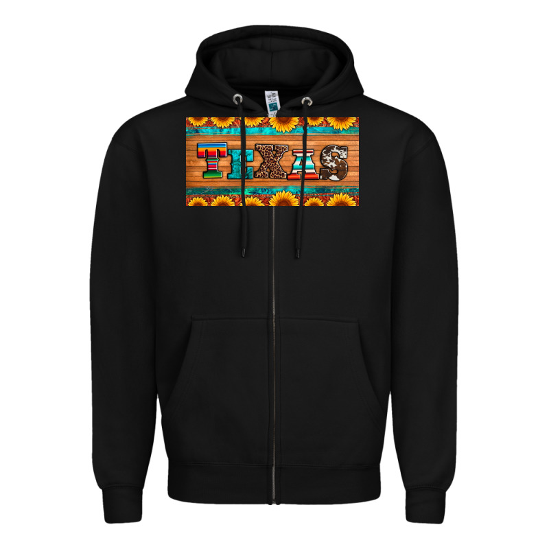 Texas Sunflowers License Plate Zipper Hoodie by Artiststas | Teevron