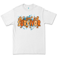 White I am a survivor orange ribbon Kidney Cancer Premium Tee - NancyCooperArtShop