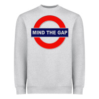 Heather Grey Mind The Gap Heavyweight Sweatshirt - longCreatives
