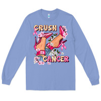 Colony Blue Crush Breast Cancer Long Sleeve Tee - FaDigitalArtStudio