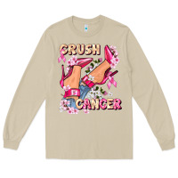 Mushroom Crush Breast Cancer Long Sleeve Tee - FaDigitalArtStudio