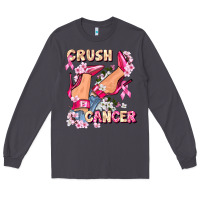 Smoke Crush Breast Cancer Long Sleeve Tee - FaDigitalArtStudio