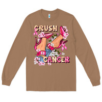 Toasted Coconut Crush Breast Cancer Long Sleeve Tee - FaDigitalArtStudio