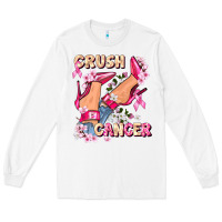 White Crush Breast Cancer Long Sleeve Tee - FaDigitalArtStudio