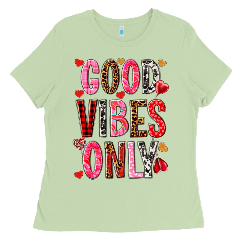 Good Vibes Only Valentine's Day Ladies Tee by HowdyJamesFarm | Teevron