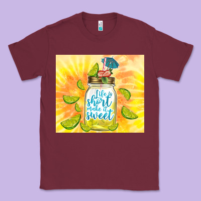 Life Is Short Make It Sweet Classic Tee Designed By Tumblerdesignbyshophia