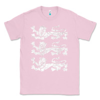 Bubblegum Pink Retro Three England Lions Vintage Souvenir Classic Tee - longCreatives
