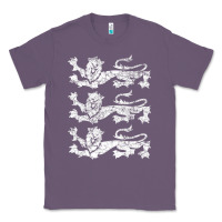 Lavender Retro Three England Lions Vintage Souvenir Classic Tee - longCreatives