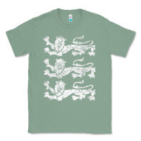 Sage Retro Three England Lions Vintage Souvenir Classic Tee - longCreatives