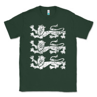 Sports Green Retro Three England Lions Vintage Souvenir Classic Tee - longCreatives