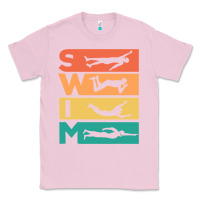 Bubblegum Pink Retro Vintage Swimming Gift For Swimmers Classic Tee - longCreatives