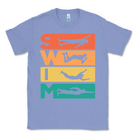 Colony Blue Retro Vintage Swimming Gift For Swimmers Classic Tee - longCreatives