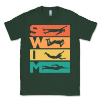 Sports Green Retro Vintage Swimming Gift For Swimmers Classic Tee - longCreatives