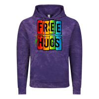 Cloud Purple free hugs Vintage Hoodie - OliviaCreatesArt