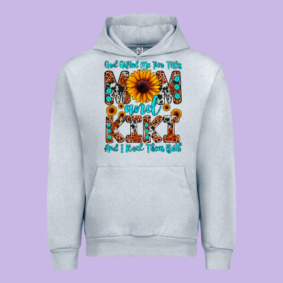 God Gifted Me Two Titles Mom And Kiki And I Rock T Urban Hoodie Designed By Jahusdesignshop