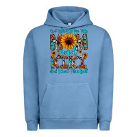 Pigment Pebble Blue god gifted me two titles mom and kiki and i rock t Urban Hoodie - JahusDesignShop