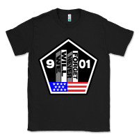 Black 9-11 We Will Never Forget Classic Tee - longCreatives