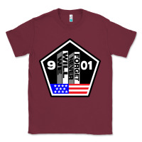 Burgundy 9-11 We Will Never Forget Classic Tee - longCreatives