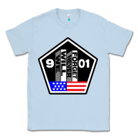 Dusty Blue 9-11 We Will Never Forget Classic Tee - longCreatives