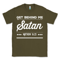 Army Green Get behind me Satan Matthew 1623 Quote Classic Tee - longCreatives