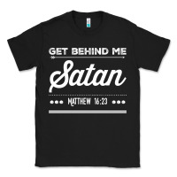 Black Get behind me Satan Matthew 1623 Quote Classic Tee - longCreatives