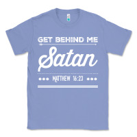 Colony Blue Get behind me Satan Matthew 1623 Quote Classic Tee - longCreatives