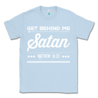 Dusty Blue Get behind me Satan Matthew 1623 Quote Classic Tee - longCreatives