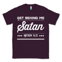 Plum Get behind me Satan Matthew 1623 Quote Classic Tee - longCreatives