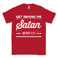 Red Get behind me Satan Matthew 1623 Quote Classic Tee - longCreatives