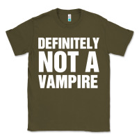 Army Green Definitely Not A Vampire merch Classic Tee - longCreatives