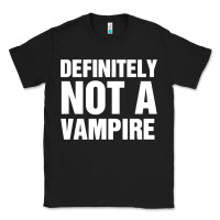 Black Definitely Not A Vampire merch Classic Tee - longCreatives