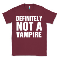 Burgundy Definitely Not A Vampire merch Classic Tee - longCreatives