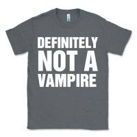 Charcoal Heather Definitely Not A Vampire merch Classic Tee - longCreatives