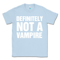 Dusty Blue Definitely Not A Vampire merch Classic Tee - longCreatives
