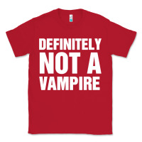 Red Definitely Not A Vampire merch Classic Tee - longCreatives