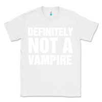 White Definitely Not A Vampire merch Classic Tee - longCreatives