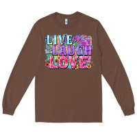 Chestnut Live laugh love hippie Valentine's Day Long Sleeve Tee - FaDigitalArtStudio