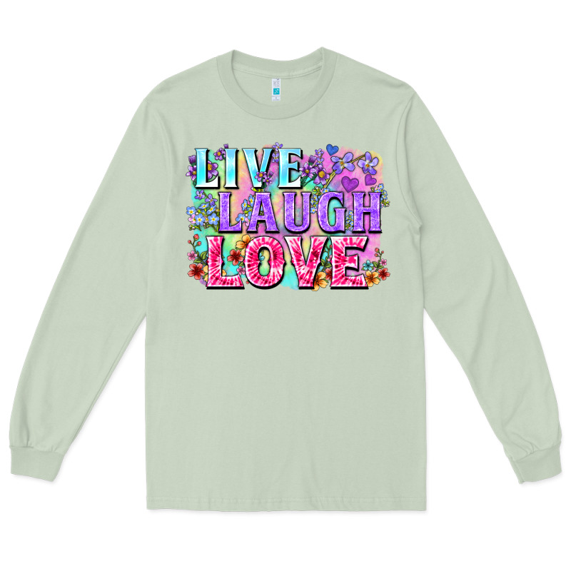 Live Laugh Love Hippie Valentine's Day Long Sleeve Tee by FaDigitalArtStudio | Teevron