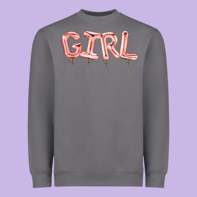Girl Balloon Heavyweight Sweatshirt Designed By Artiststas
