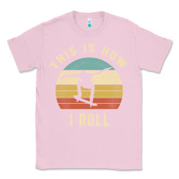 Bubblegum Pink Skater - This Is How I Roll Retro Skateboard Gift Classic Tee - longCreatives
