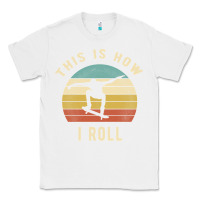 White Skater - This Is How I Roll Retro Skateboard Gift Classic Tee - longCreatives