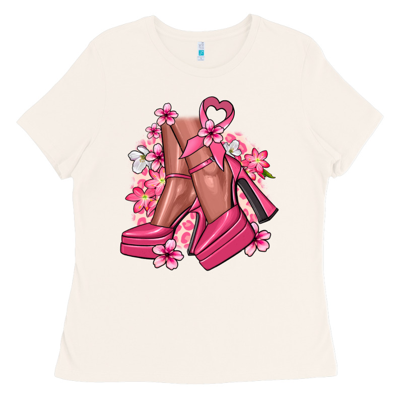 Cancer High Heels Cancer Awareness Ladies Tee by HowdyJamesFarm | Teevron