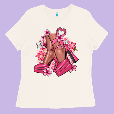Cancer High Heels Cancer Awareness Ladies Tee Designed By Howdyjamesfarm