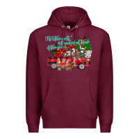 Burgundy It's the Most Wonderful Of The Premium Hoodie - CowhideDigitalArt
