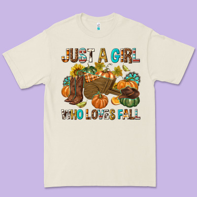 Just A Girl Who Loves Fall Premium Tee Designed By Texasbilliewilder