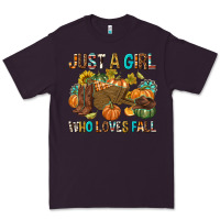 Plum Just a Girl Who Loves Fall Premium Tee - texasbilliewilder